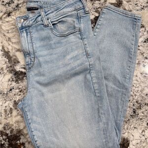 American Eagle Outfitters Women's Light Blue Skinny Jeans